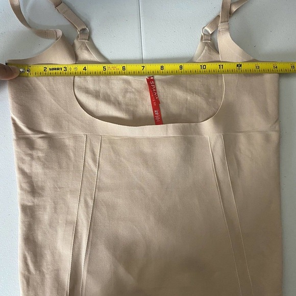 Spanx Women’s Beige Oncore Open Bust Mid-Thigh Bodysuit One Piece Size XL. - Picture 9 of 11